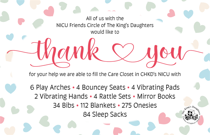 NICU Friends Circle Baby Shower - After Event TY