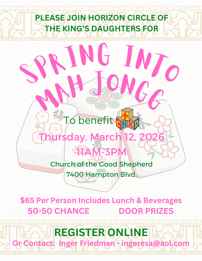 Spring Into Mah Jongg - Flyer