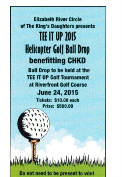 2015 golf raffle ticket top