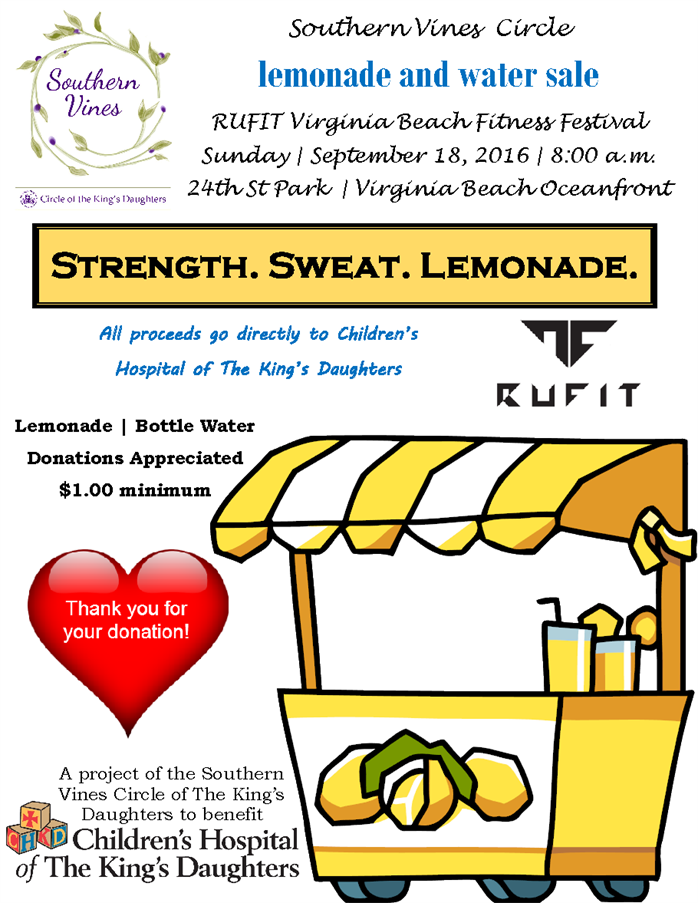 RUFIT Lemonade Sale (August 2016)