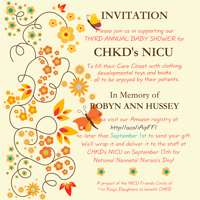 FRIENDS of NICU 3rd Annual Baby