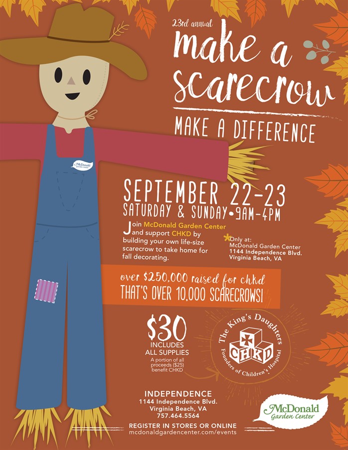 23rd Annual Make A Scarecrow Make A Difference For Chkd The