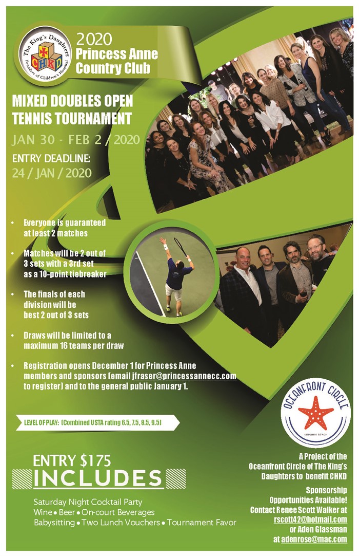 11th Annual Mixed Doubles Open Tennis Tournament at PACC