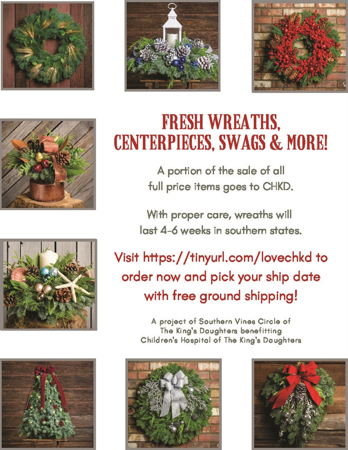Fresh Holiday Wreaths & Decor The King's Daughters