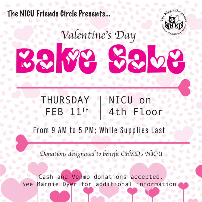 Valentine's Day Bake Sale Flyer