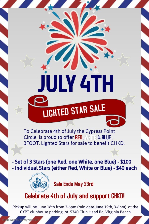 Lighted Tree Sale Flyer July