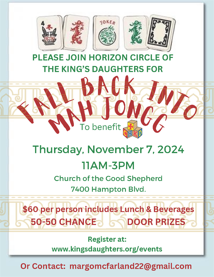Mah Jongg Flier 2024